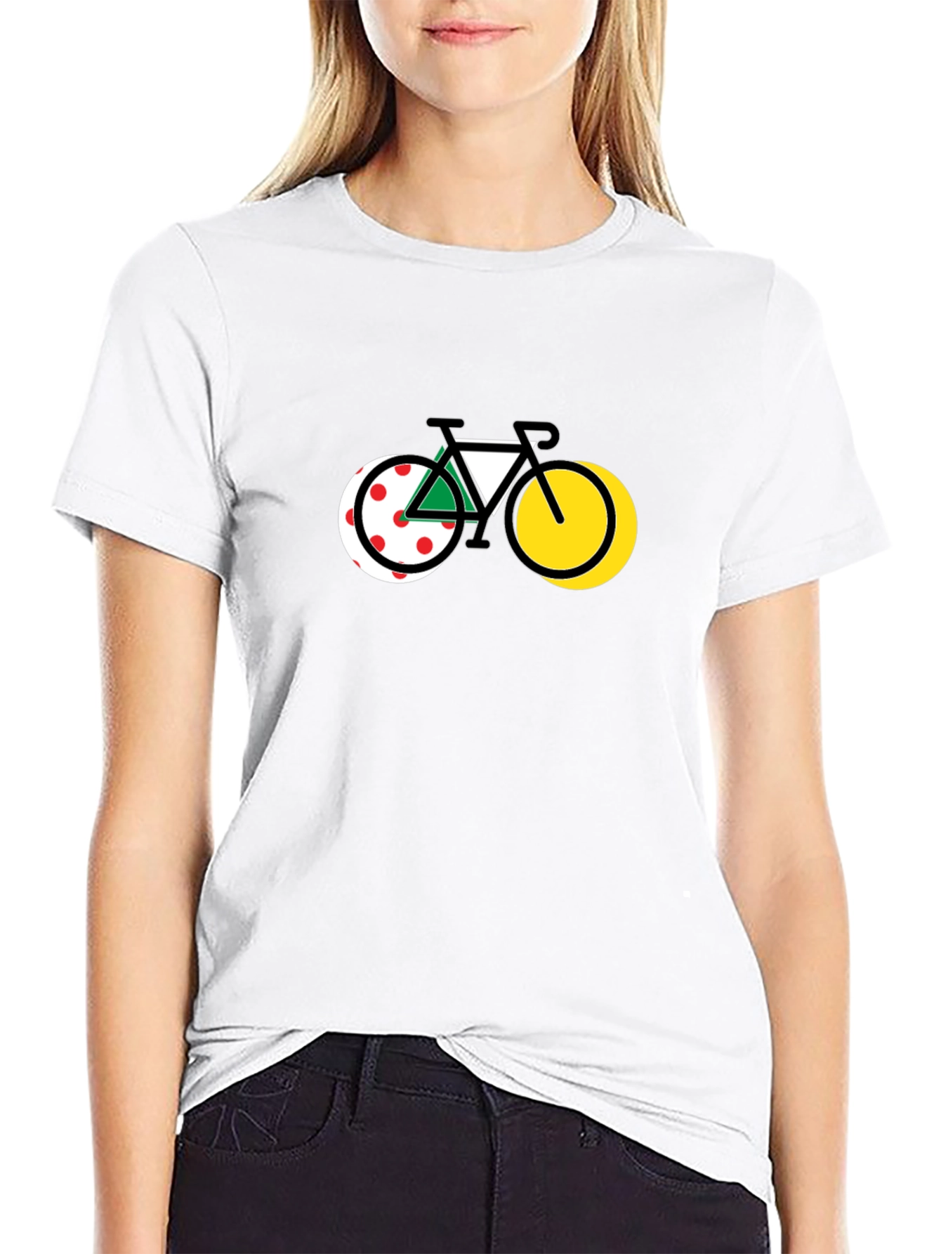 Camiseta Negra Diseño Bicicleta Ciclismo Tour de Francia