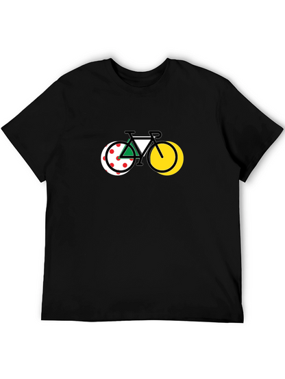 Camiseta Negra Diseño Bicicleta Ciclismo Tour de Francia