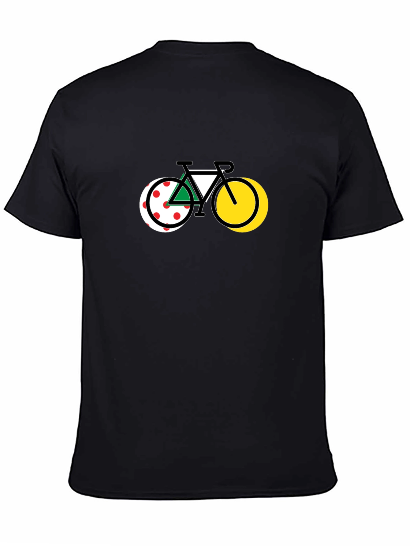 Camiseta Negra Diseño Bicicleta Ciclismo Tour de Francia