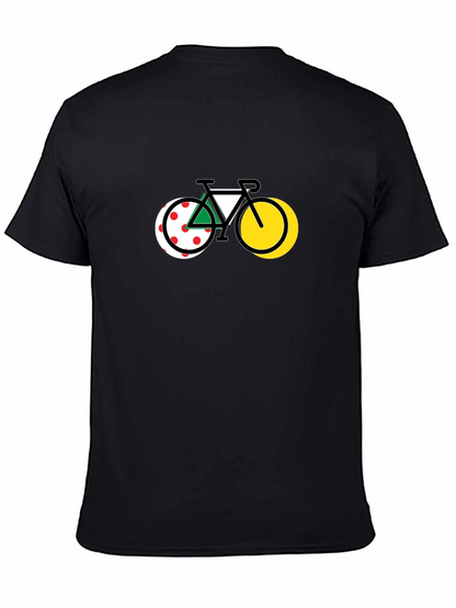 Camiseta Negra Diseño Bicicleta Ciclismo Tour de Francia