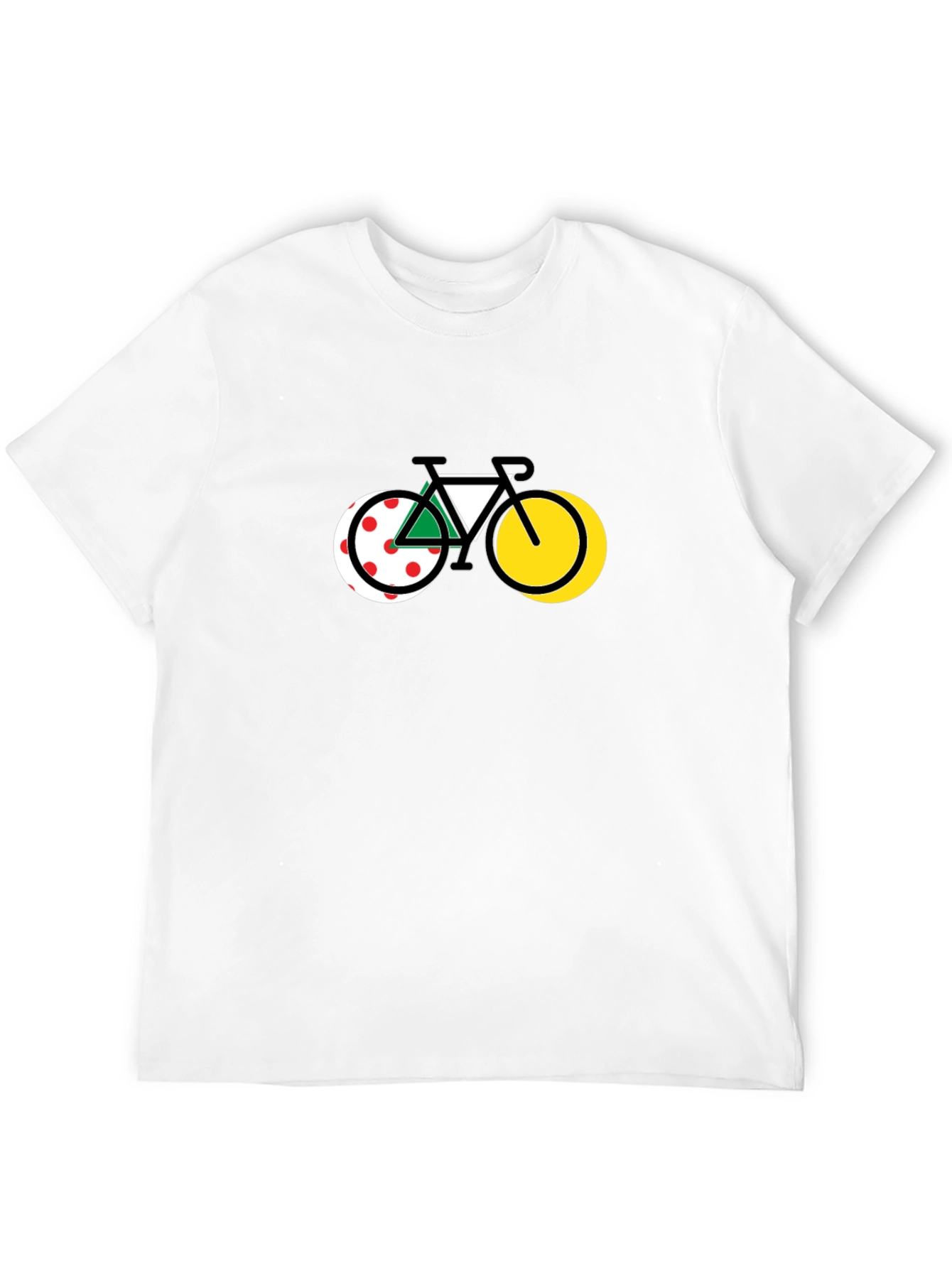 Camiseta Negra Diseño Bicicleta Ciclismo Tour de Francia