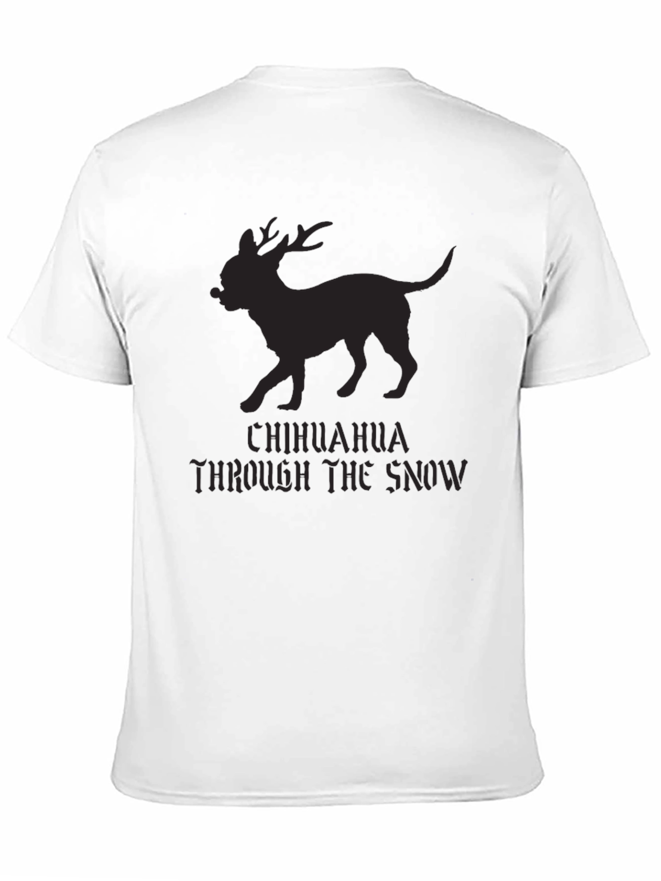 Camiseta Negra Chihuahua Navideño