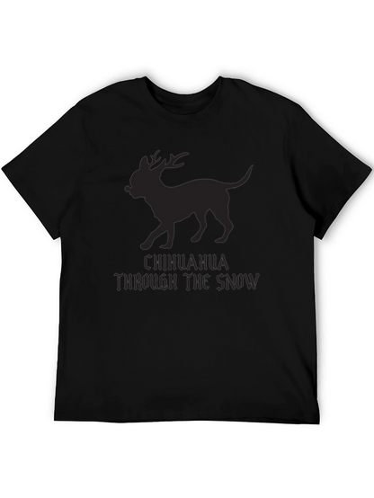 Camiseta Negra Chihuahua Navideño