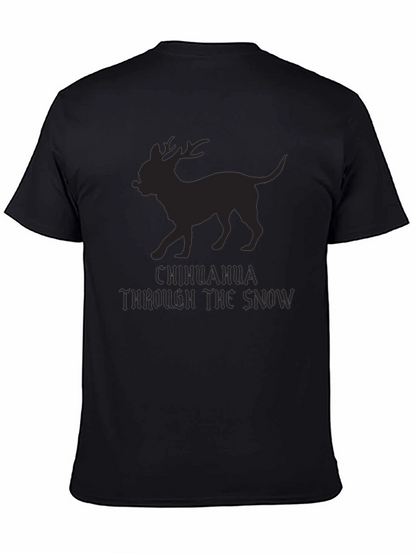 Camiseta Negra Chihuahua Navideño