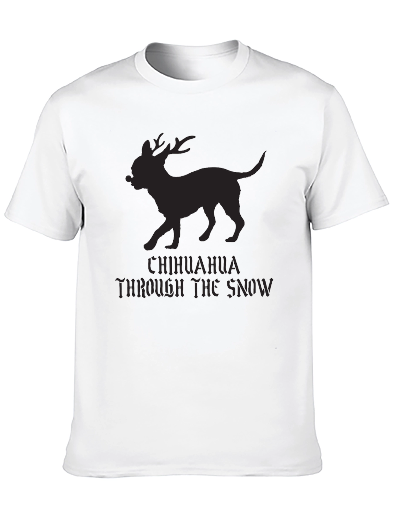 Camiseta Negra Chihuahua Navideño