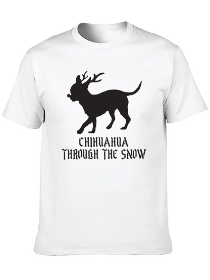 Camiseta Negra Chihuahua Navideño