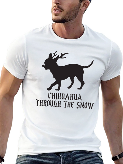 Camiseta Negra Chihuahua Navideño