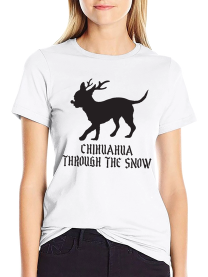Camiseta Negra Chihuahua Navideño