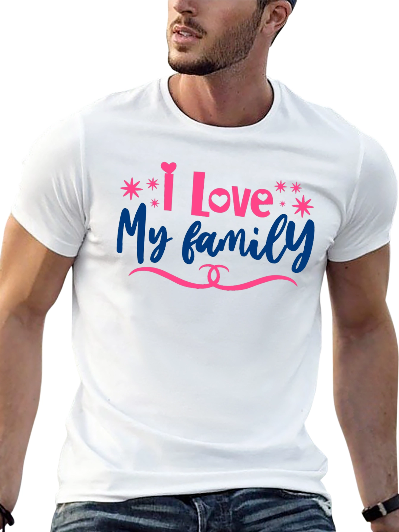 Camiseta Negra Amo a Mi Familia