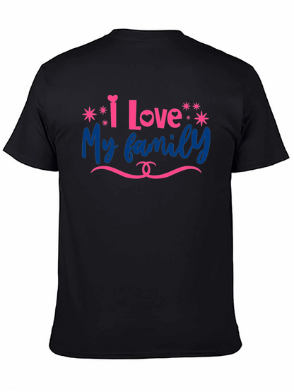 Camiseta Negra Amo a Mi Familia