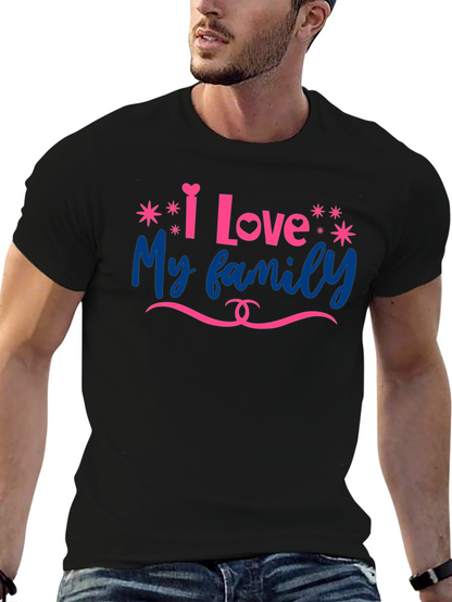 Camiseta Negra Amo a Mi Familia