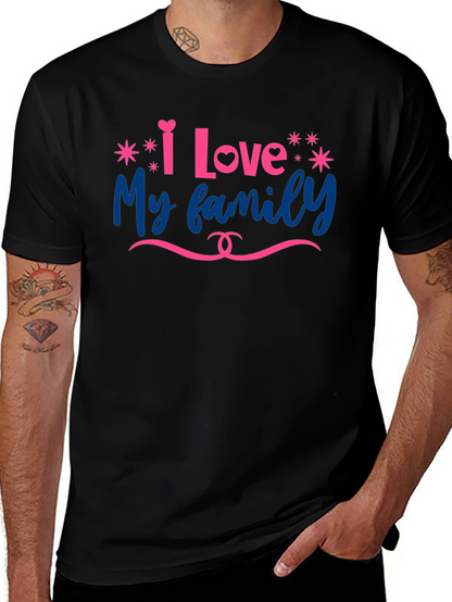 Camiseta Negra Amo a Mi Familia