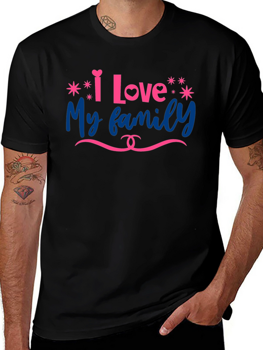 Camiseta Negra Amo a Mi Familia