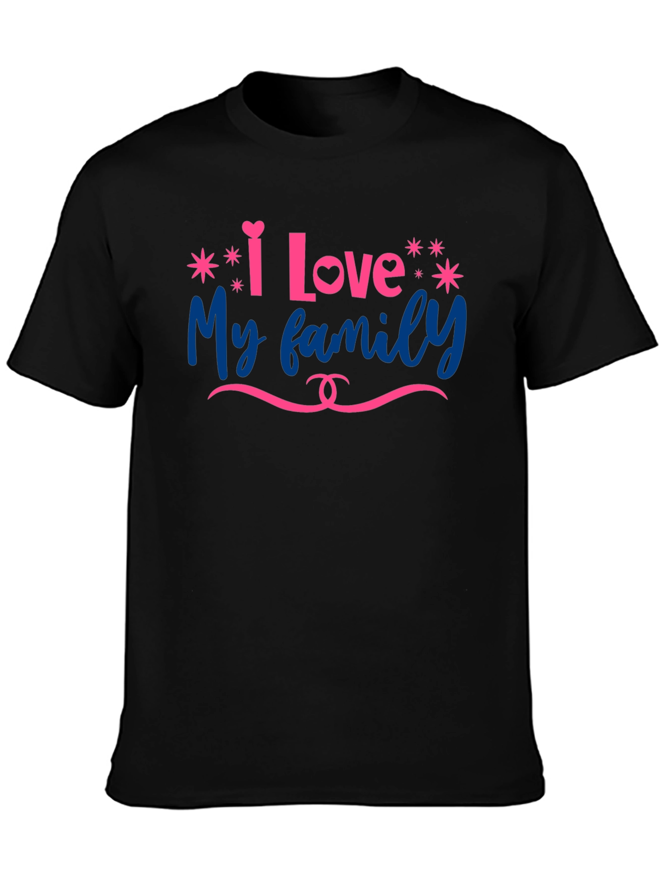 Camiseta Negra Amo a Mi Familia