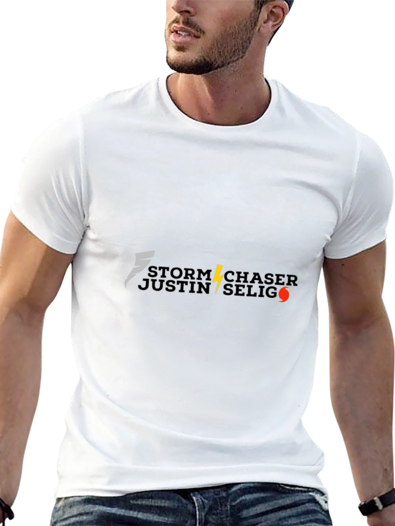 Camiseta Negra Storm Chaser Justin Selig