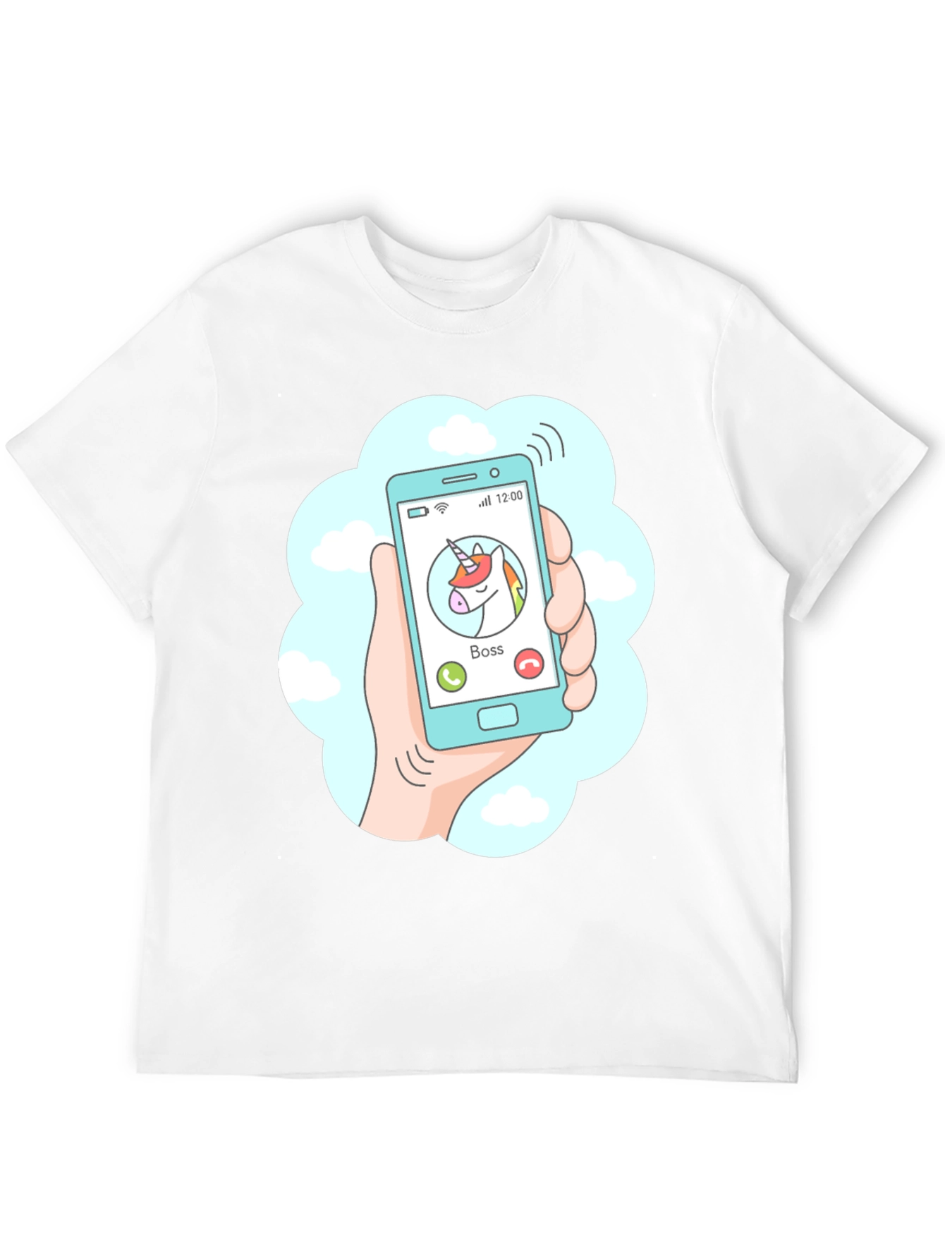 Camiseta Negra Llamada Unicornio Jefe