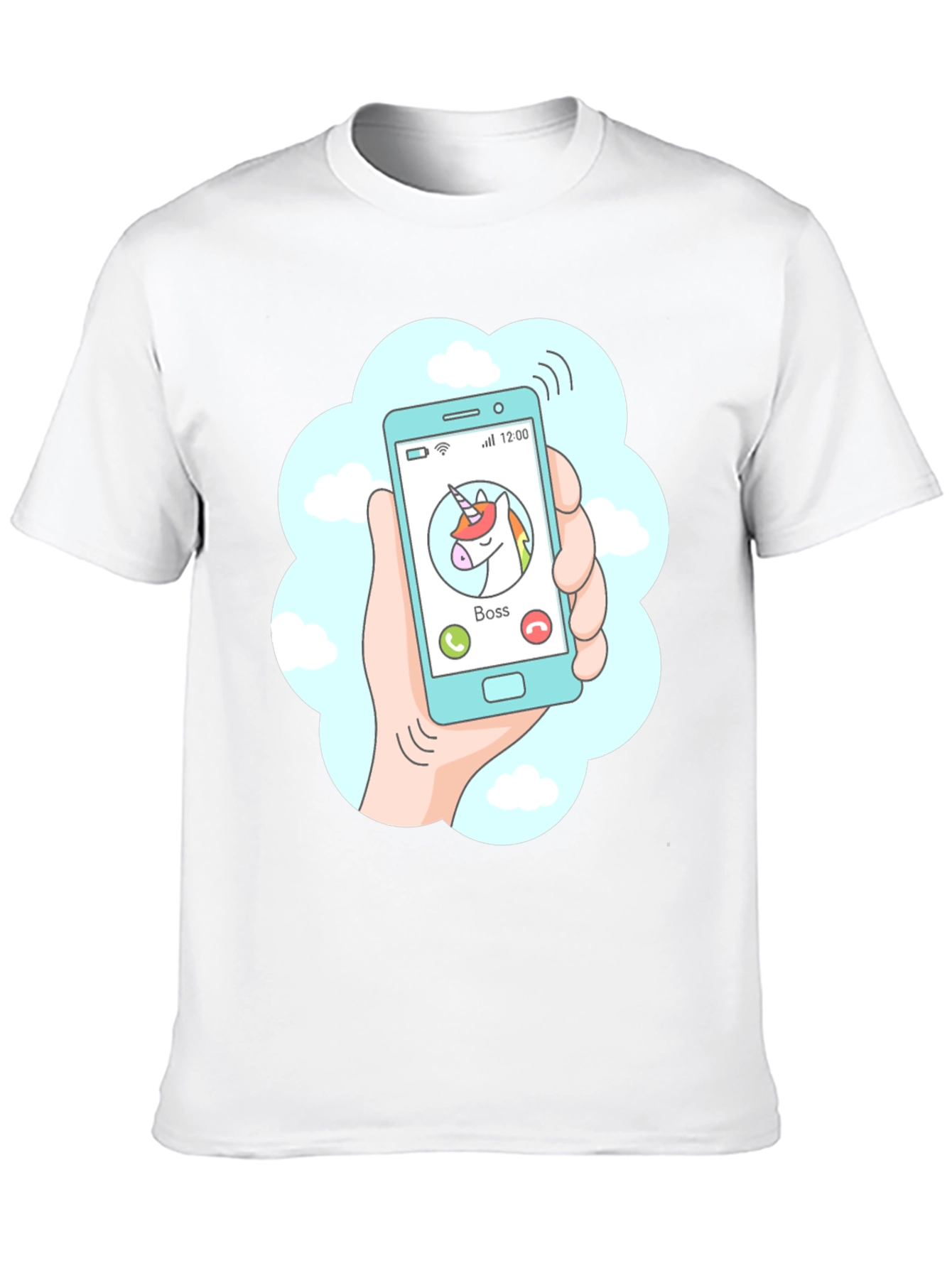 Camiseta Negra Llamada Unicornio Jefe