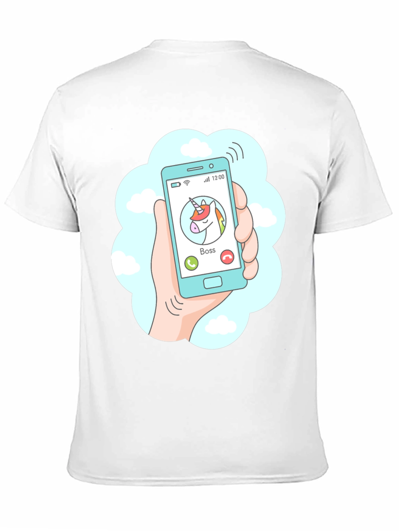 Camiseta Negra Llamada Unicornio Jefe
