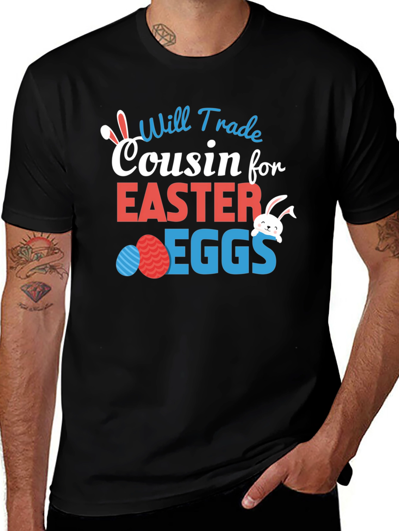 Camiseta divertida de Pascua: Cousin for Easter Eggs