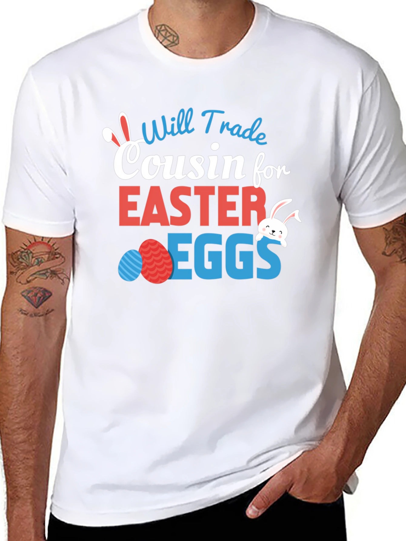 Camiseta divertida de Pascua: Cousin for Easter Eggs