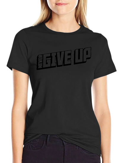 Camiseta Negra Never Give Up