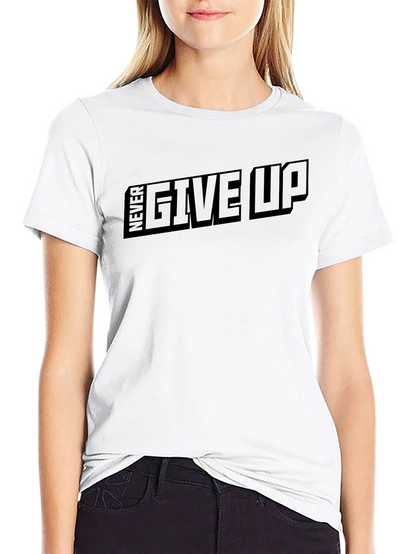 Camiseta Negra Never Give Up
