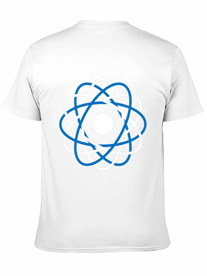 Camiseta Negra Diseño Atómico Moderno