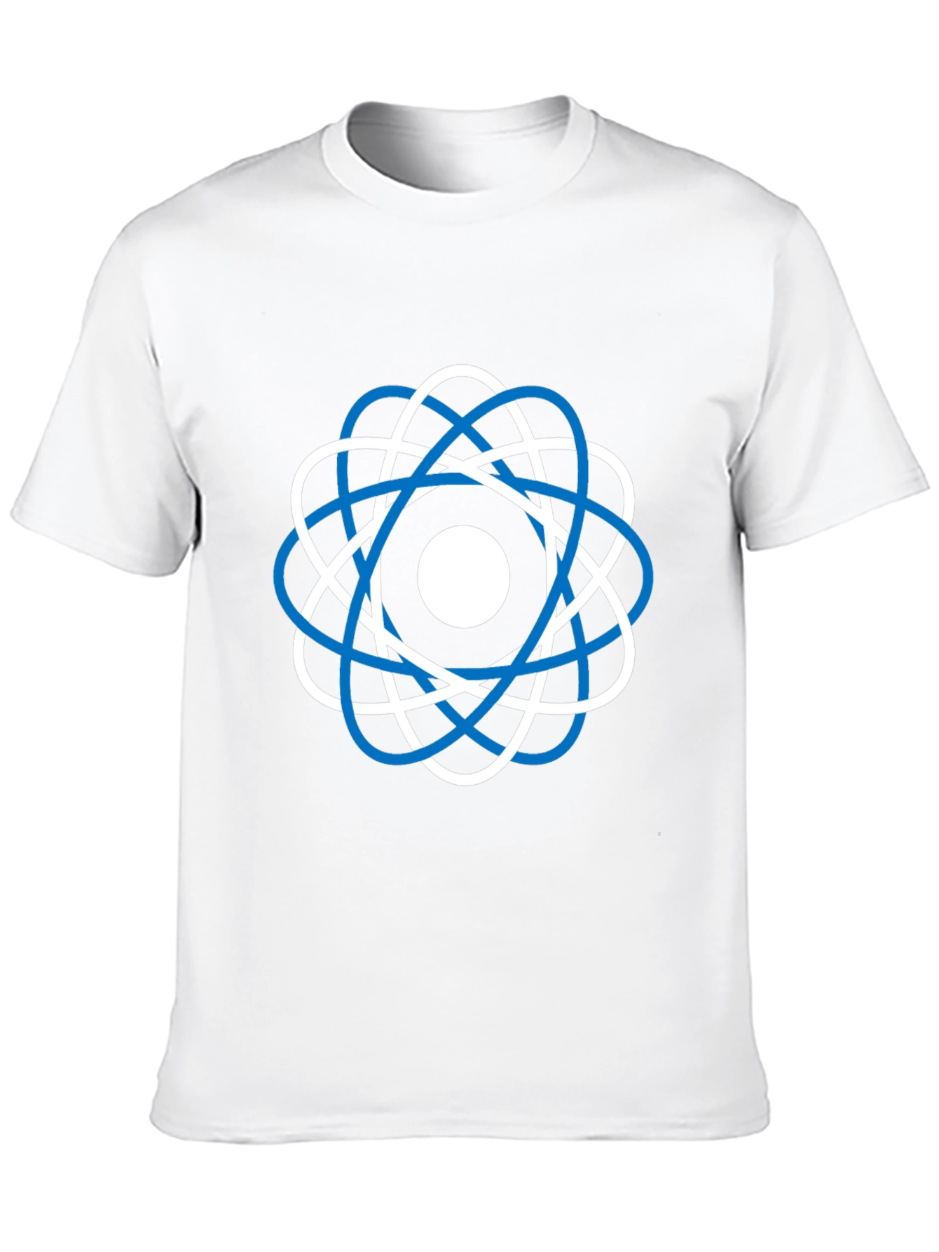 Camiseta Negra Diseño Atómico Moderno