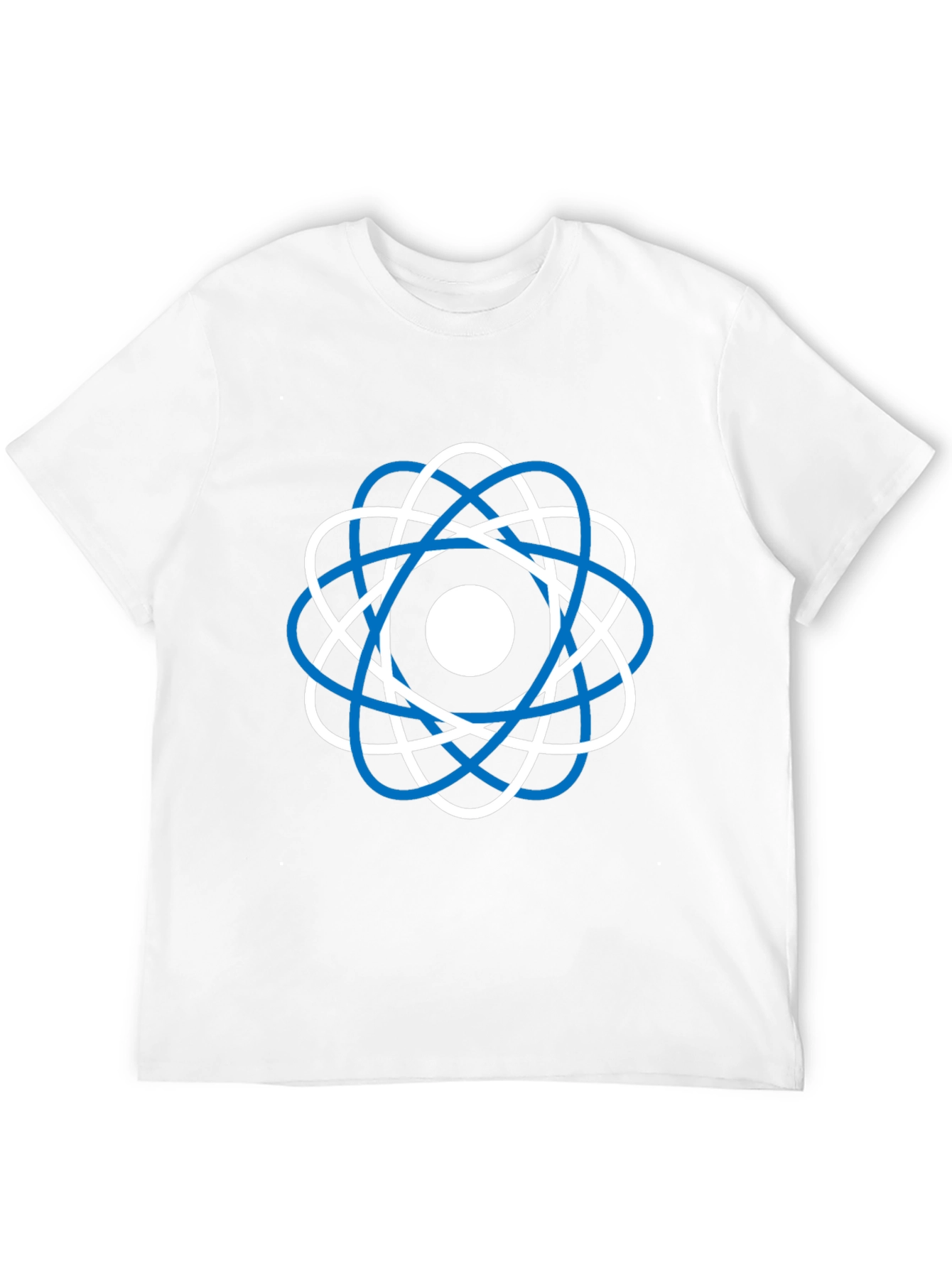 Camiseta Negra Diseño Atómico Moderno