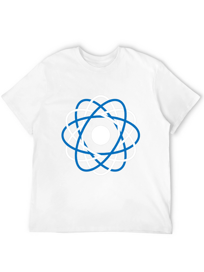 Camiseta Negra Diseño Atómico Moderno