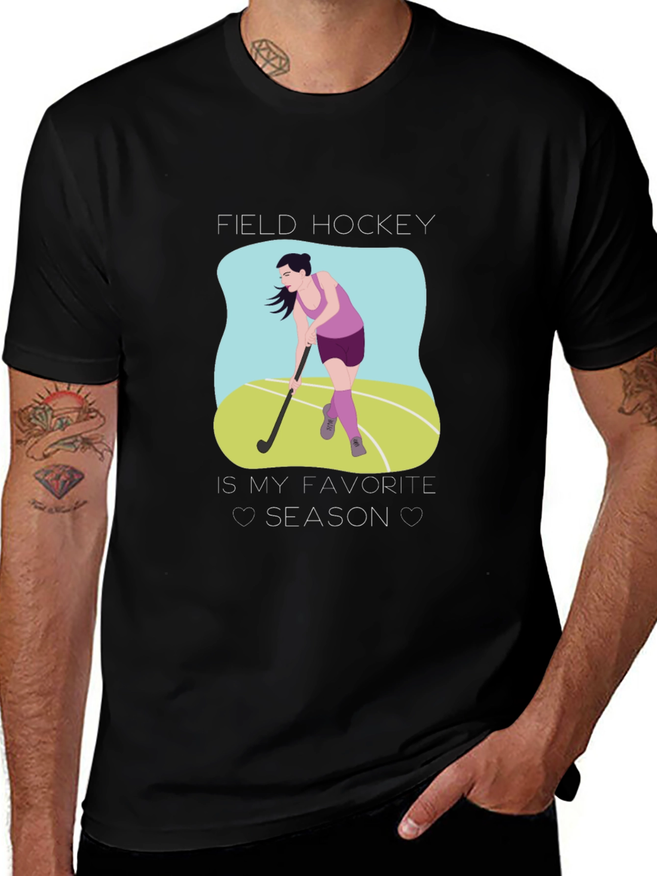 Camiseta Negra Field Hockey is My Favorite Season