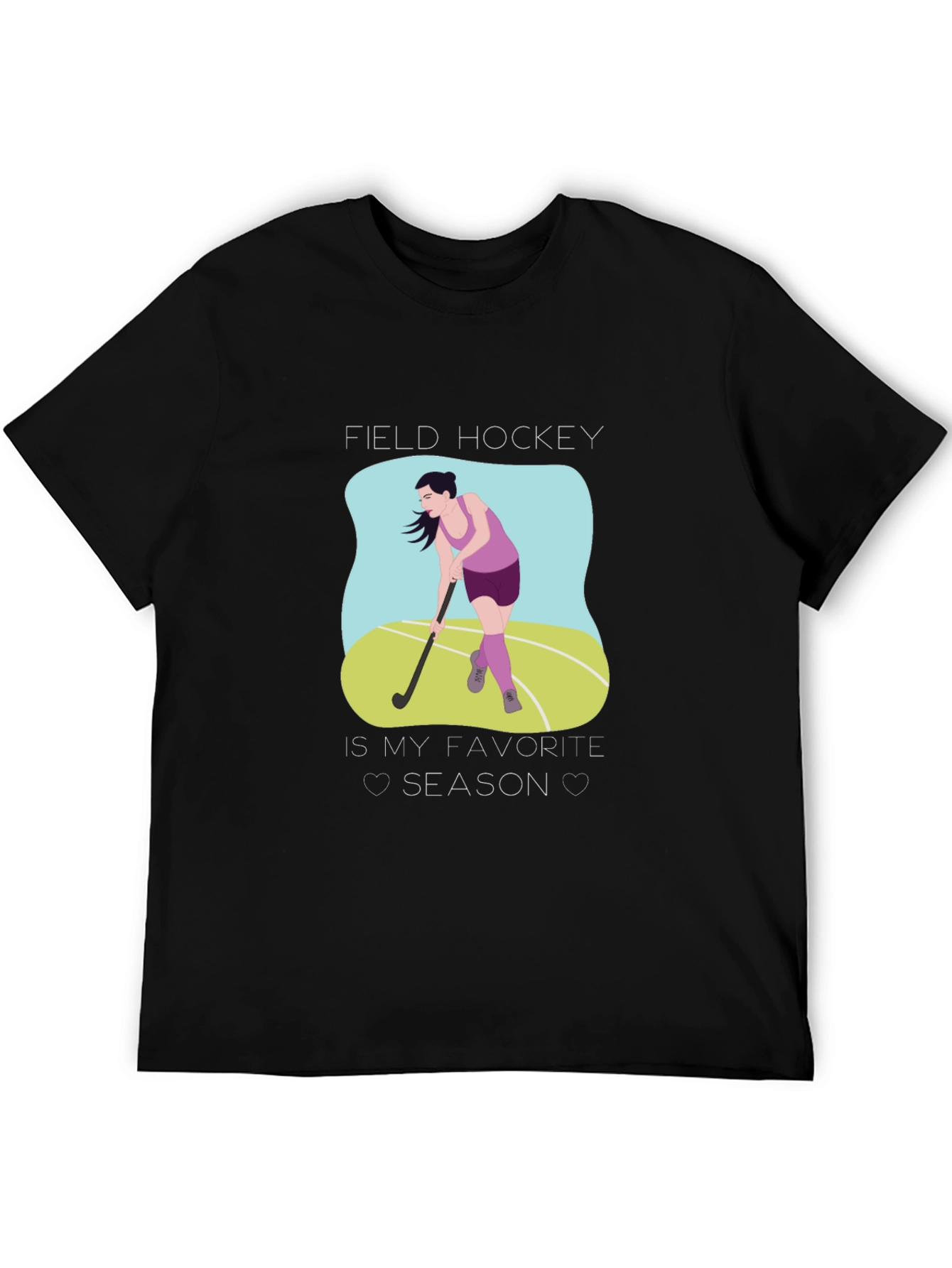 Camiseta Negra Field Hockey is My Favorite Season