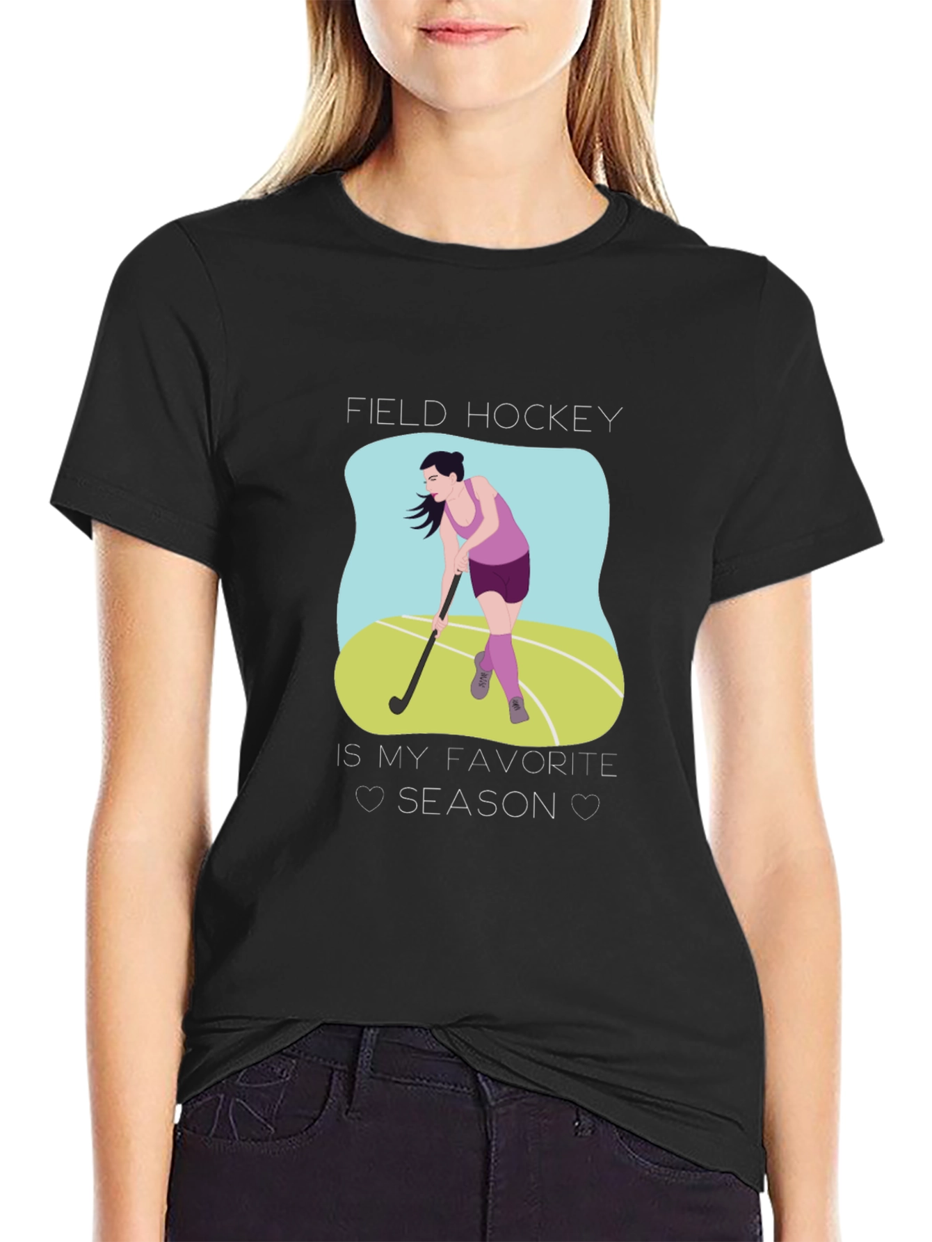 Camiseta Negra Field Hockey is My Favorite Season
