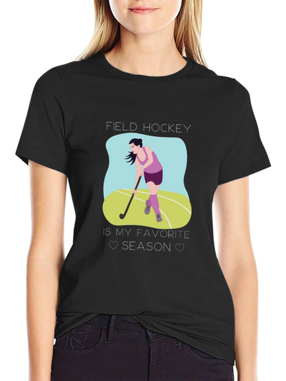 Camiseta Negra Field Hockey is My Favorite Season