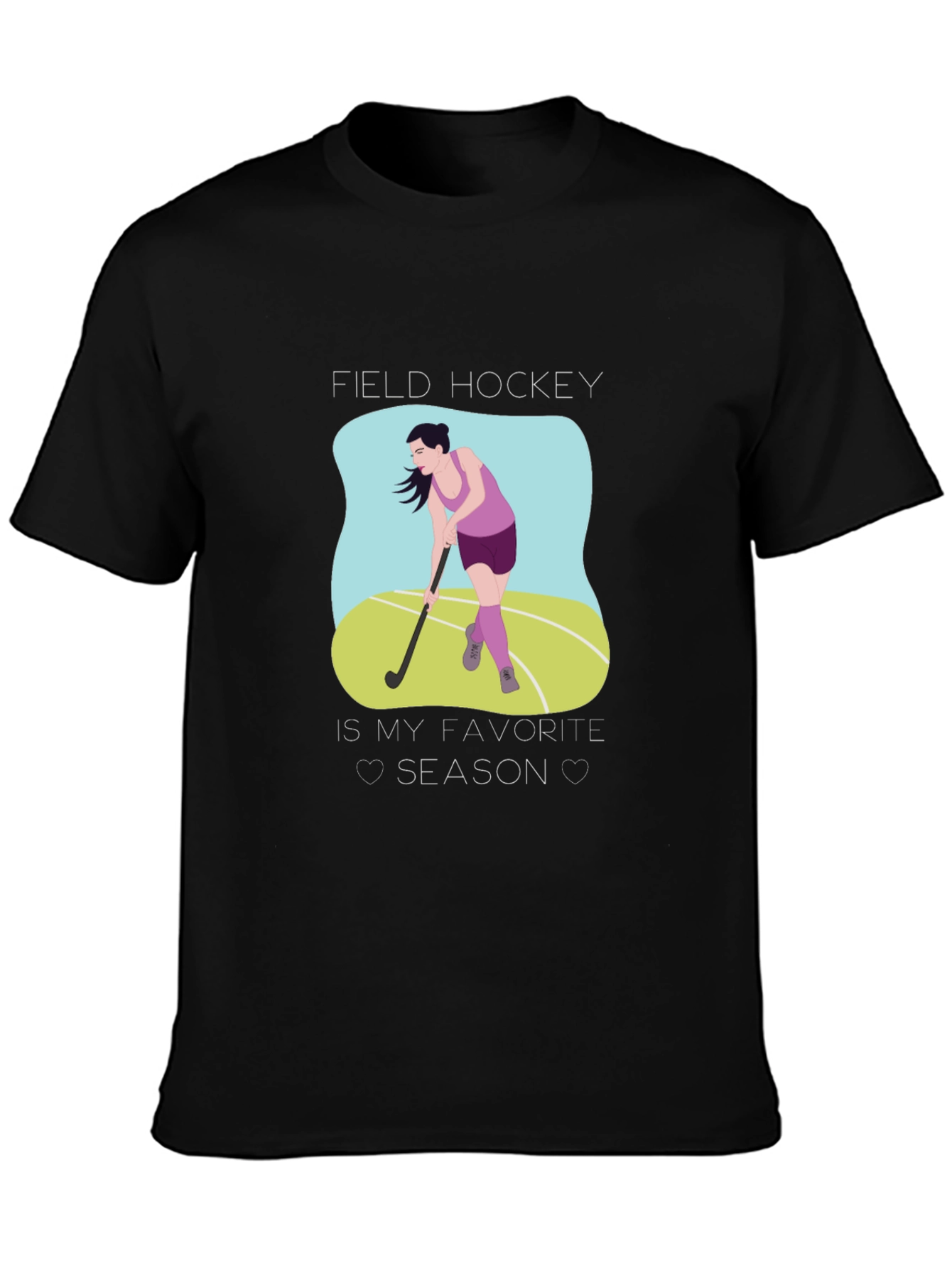 Camiseta Negra Field Hockey is My Favorite Season