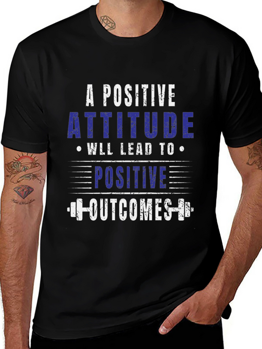 Camiseta Negra: Actitud Positiva Resultados Positivos
