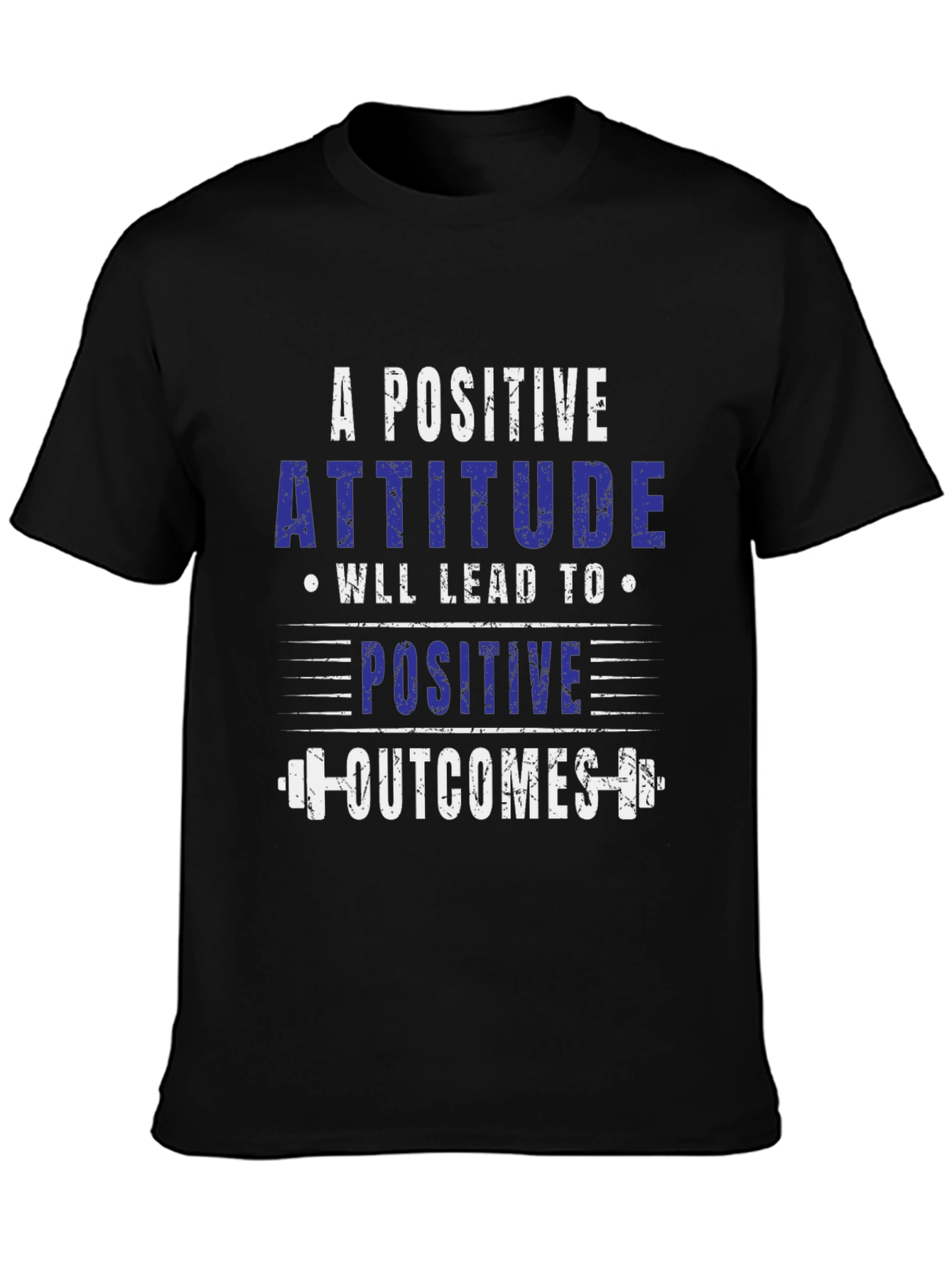 Camiseta Negra: Actitud Positiva Resultados Positivos