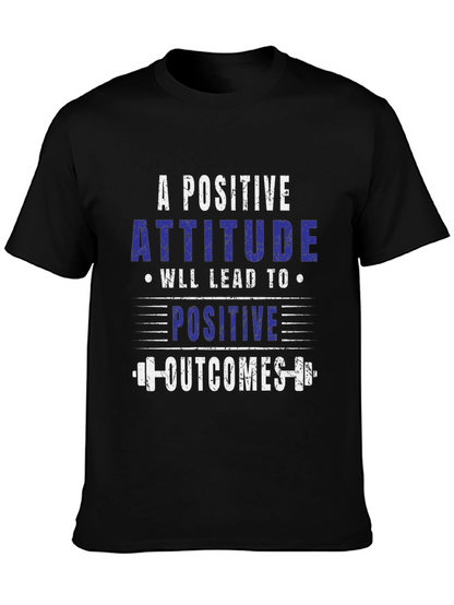 Camiseta Negra: Actitud Positiva Resultados Positivos
