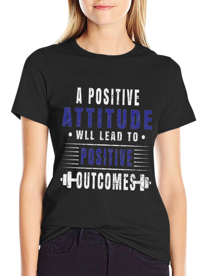 Camiseta Negra: Actitud Positiva Resultados Positivos