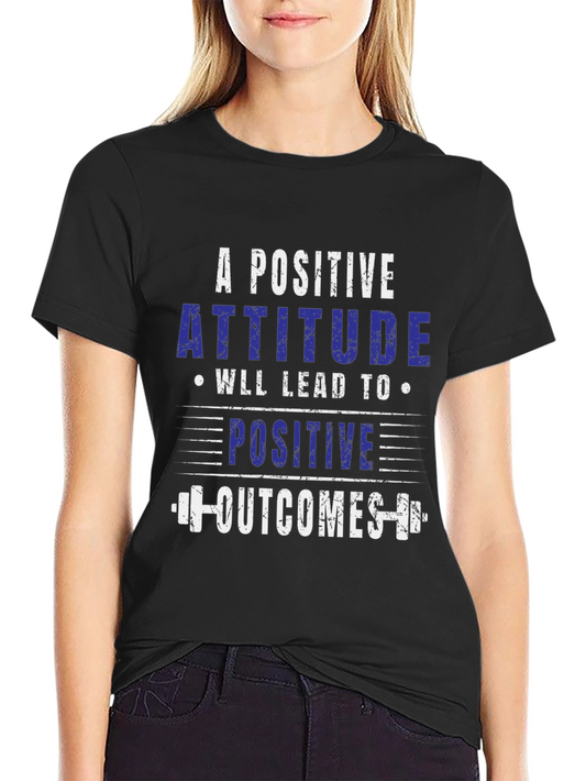 Camiseta Negra: Actitud Positiva Resultados Positivos