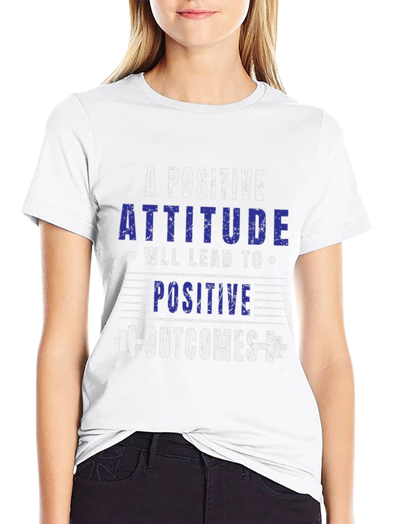 Camiseta Negra: Actitud Positiva Resultados Positivos