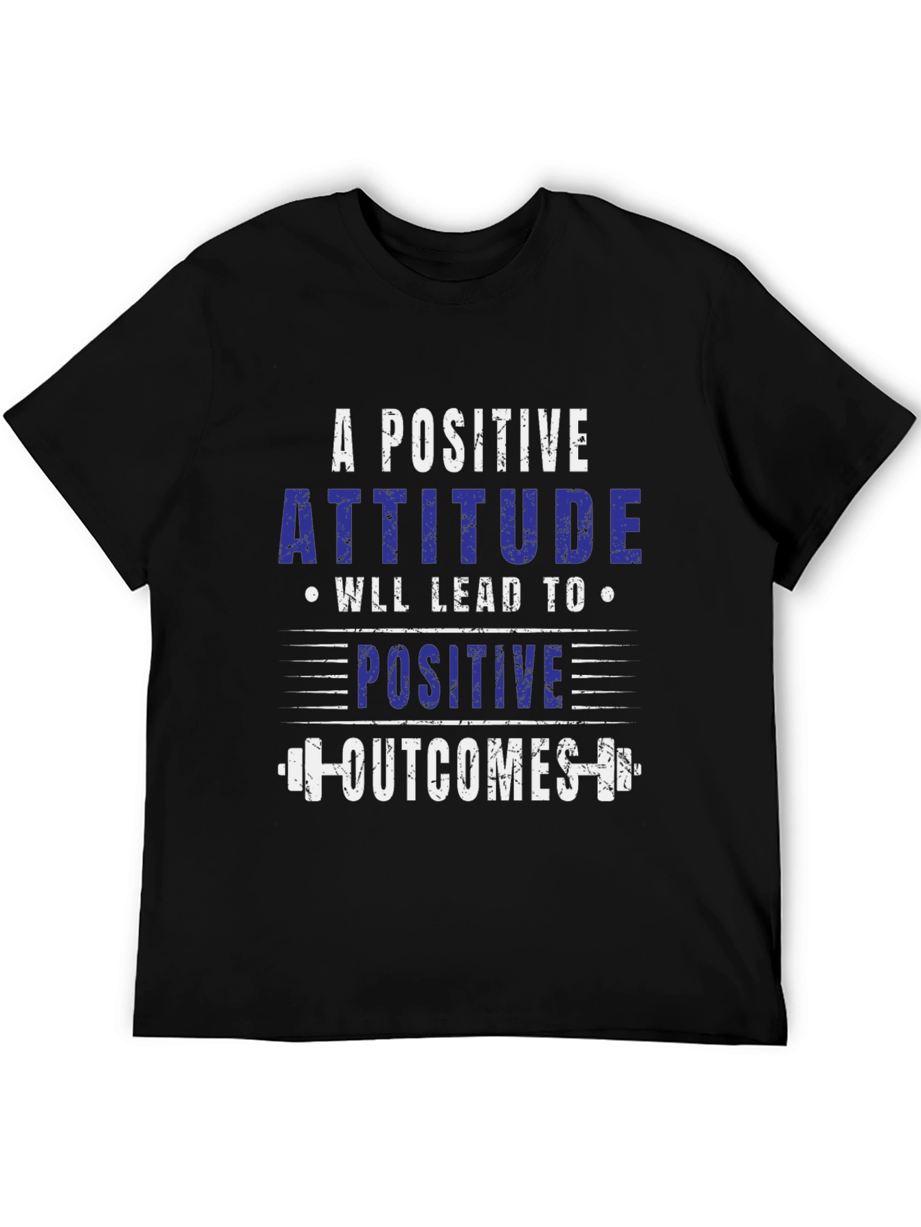 Camiseta Negra: Actitud Positiva Resultados Positivos