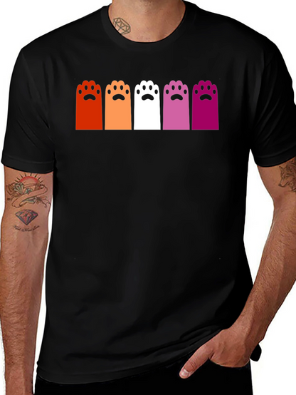 Camiseta Negra con Patas de Gato Lesbianas