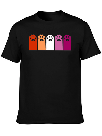 Camiseta Negra con Patas de Gato Lesbianas
