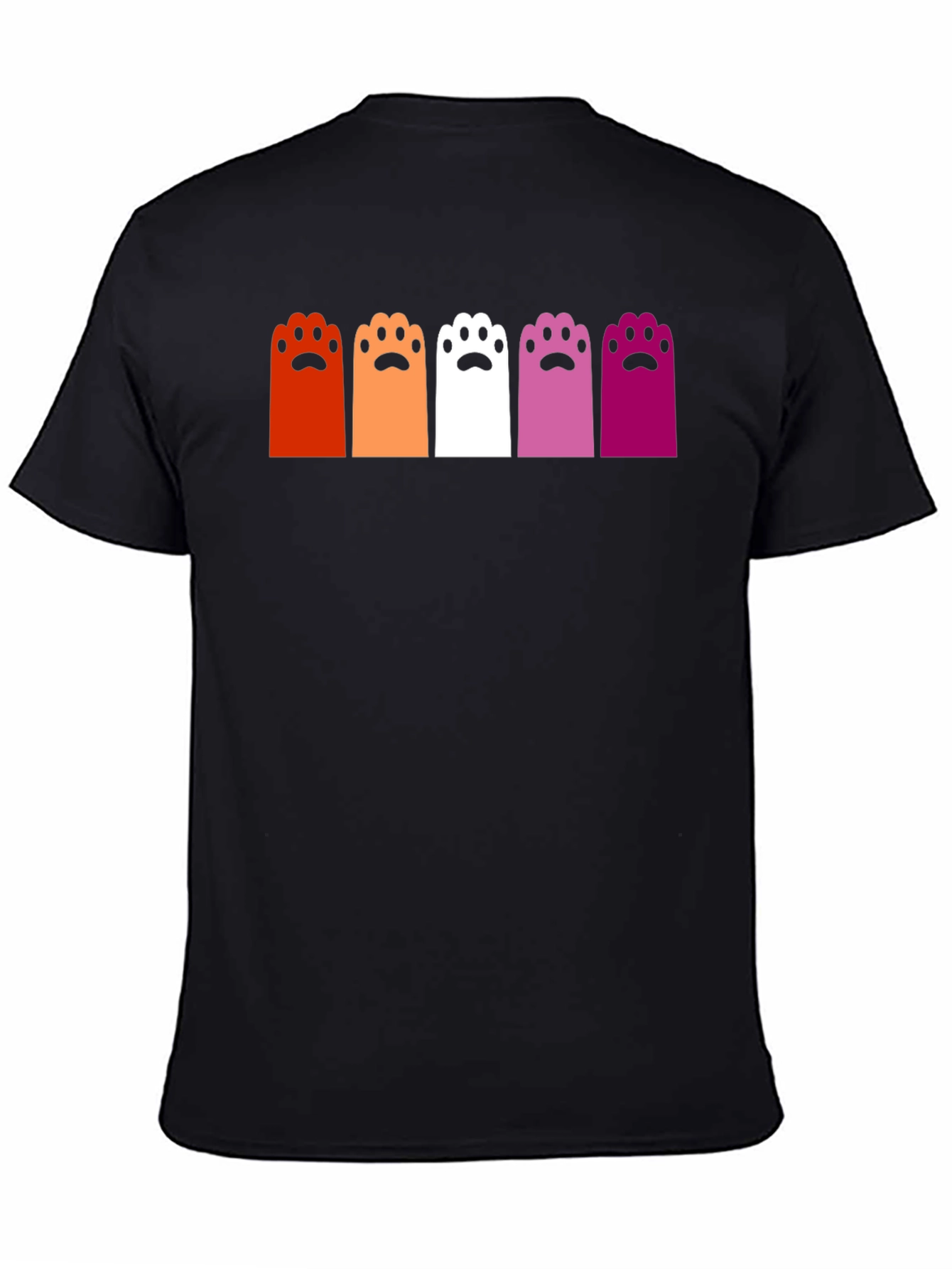 Camiseta Negra con Patas de Gato Lesbianas