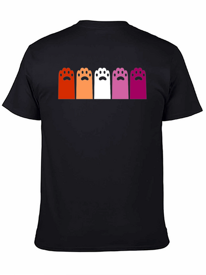 Camiseta Negra con Patas de Gato Lesbianas