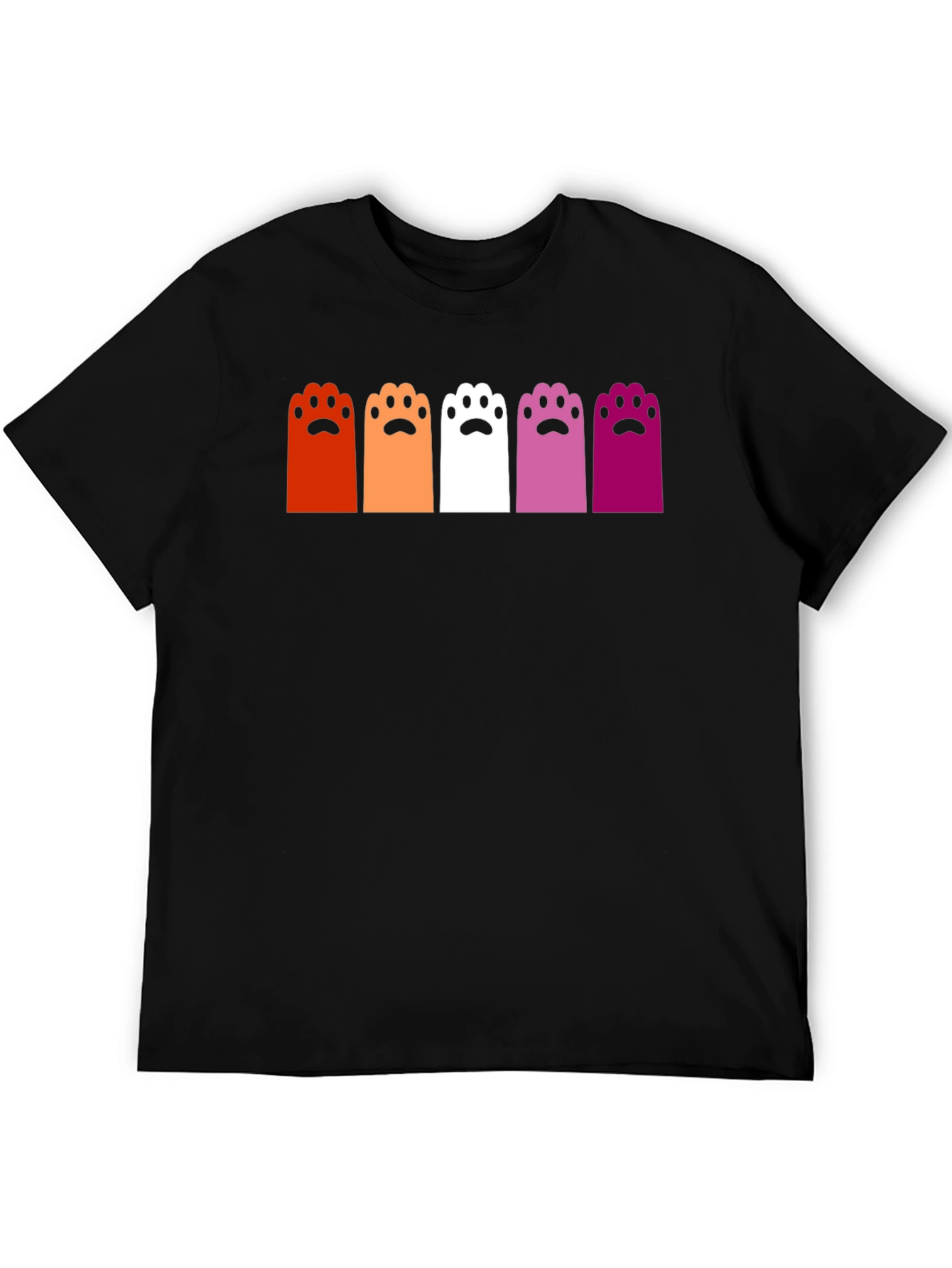 Camiseta Negra con Patas de Gato Lesbianas