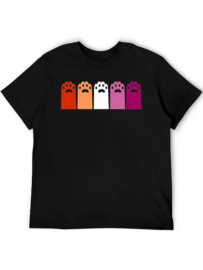 Camiseta Negra con Patas de Gato Lesbianas