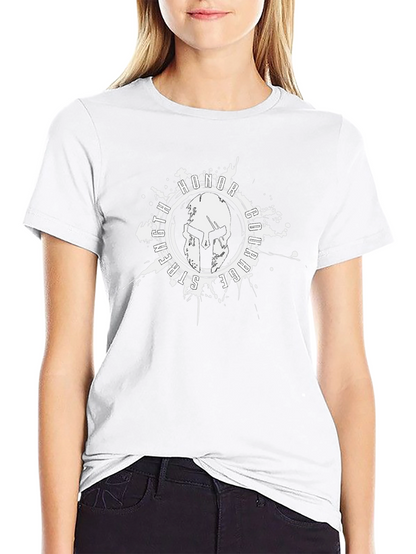 Camiseta Negra con Diseño de Casco Espartano