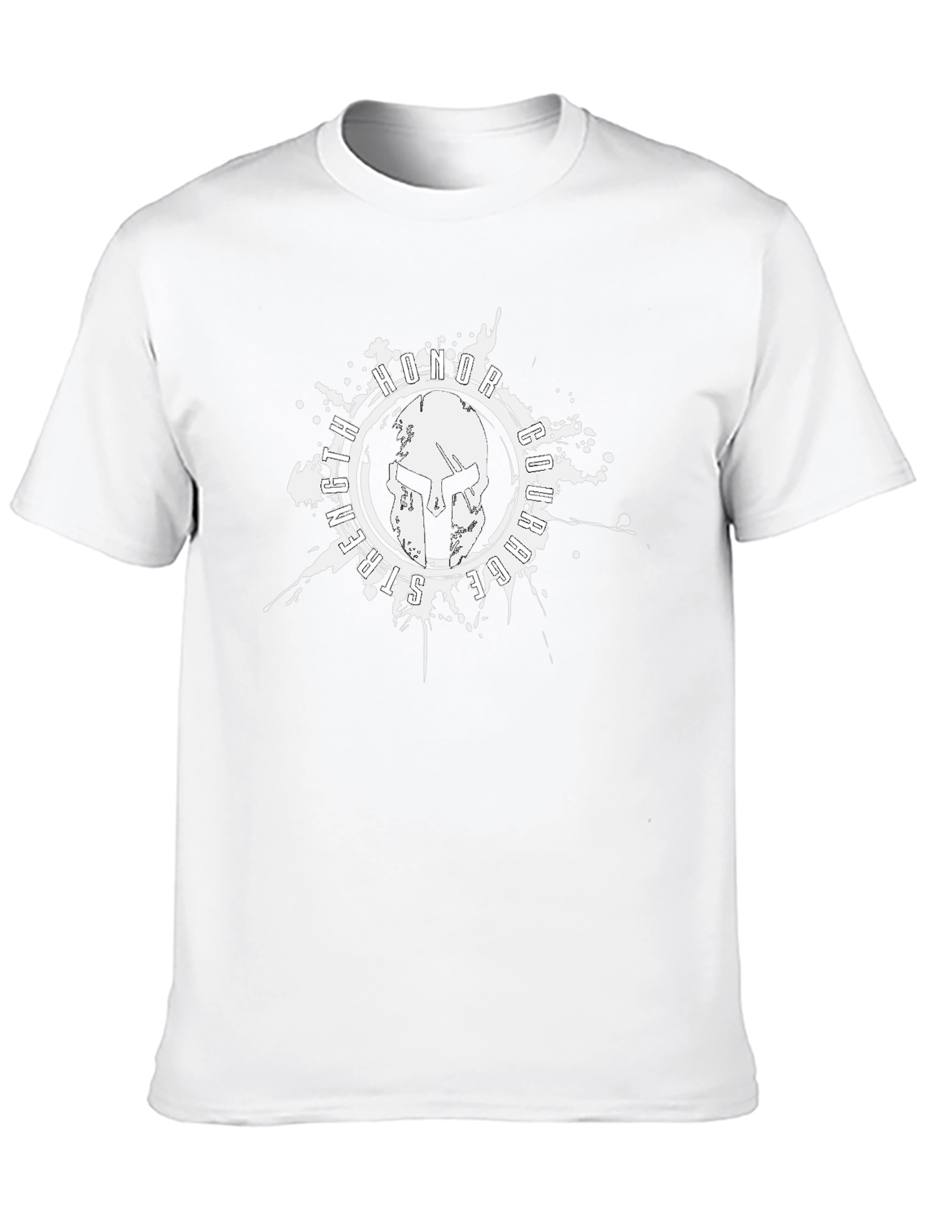 Camiseta Negra con Diseño de Casco Espartano